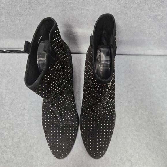 Rebecca Minkoff Blake Suede Studded Heeled Booties Size 10 - Picture 2 of 11